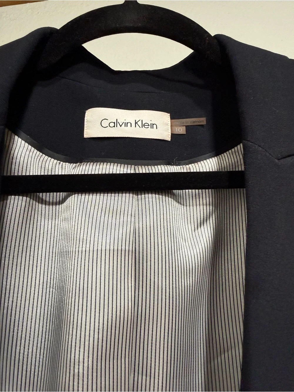 Calvin Klein Women's Dark Navy Single-Breasted Blazer